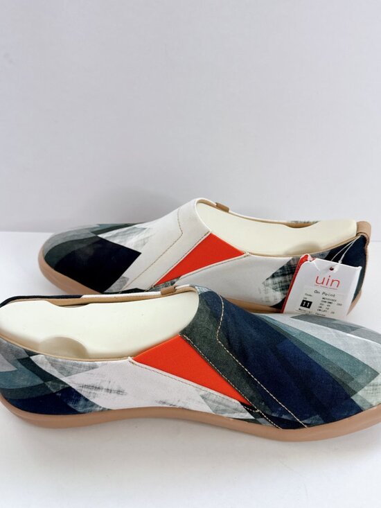 NWT UIN On Point Men’s Size 11 Canvas Slip-On Shoes Geometric Art Comfort Flats main image 6